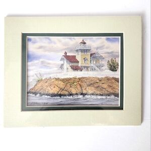 Harbor Lights East Brother California Lighthouse Print by Mark Sherman